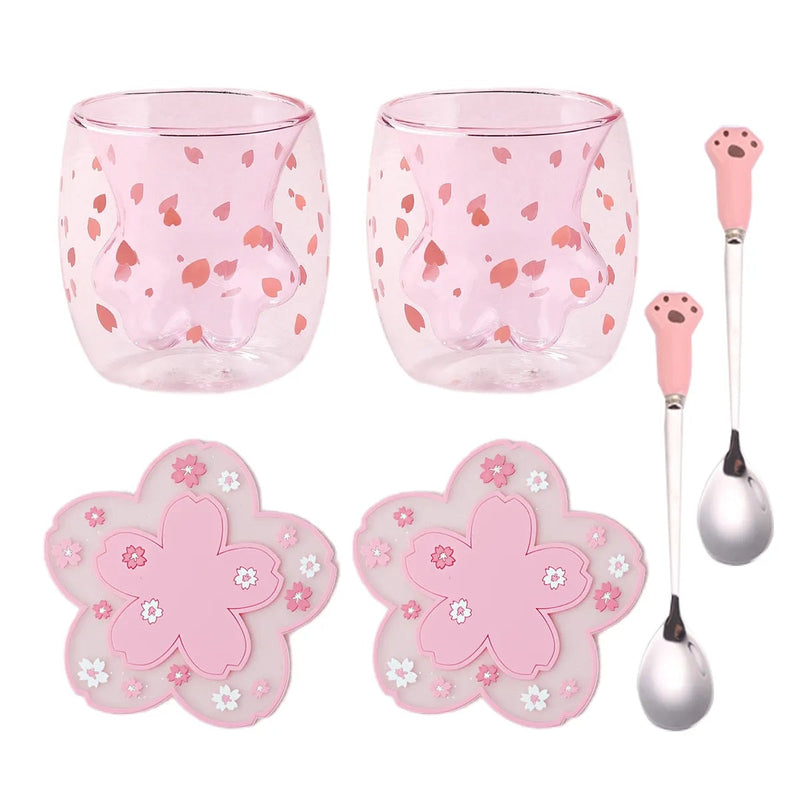 Tasses à café en verre mignonnes 