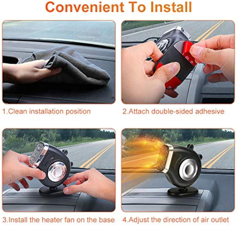 Mini ventilateur chauffant pour voiture 