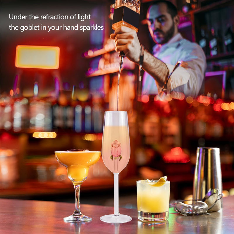 verre à vin rosé 
