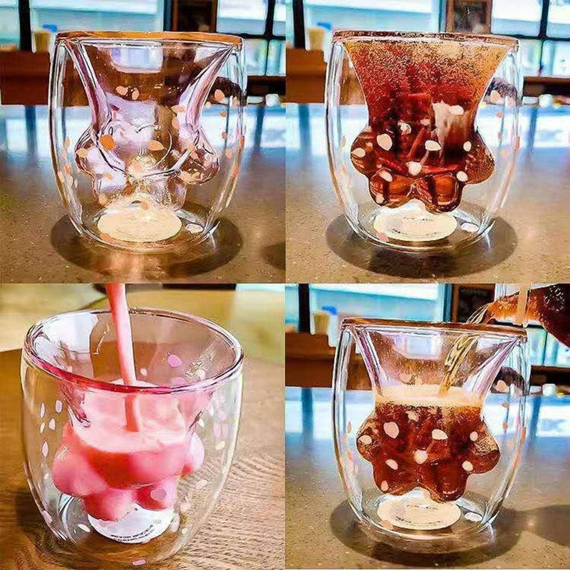 Tasses à café en verre mignonnes 