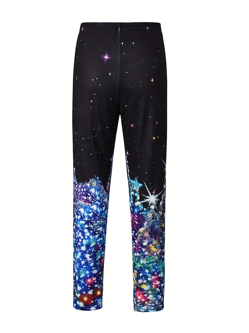 Leggings skinny imprimé sapin de Noël 