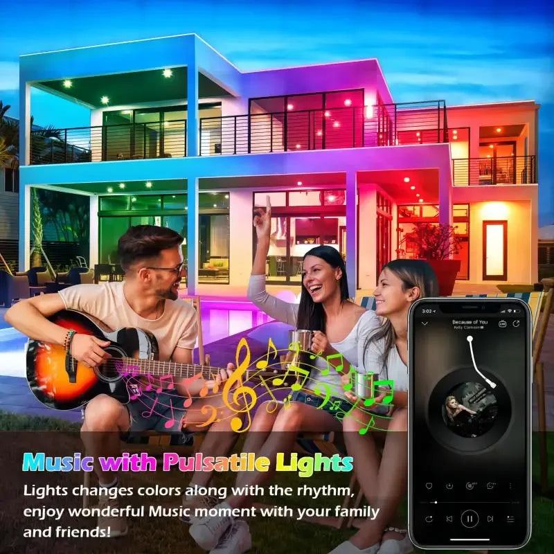 AuraBright  - 2024 Outdoor RGB String Lights