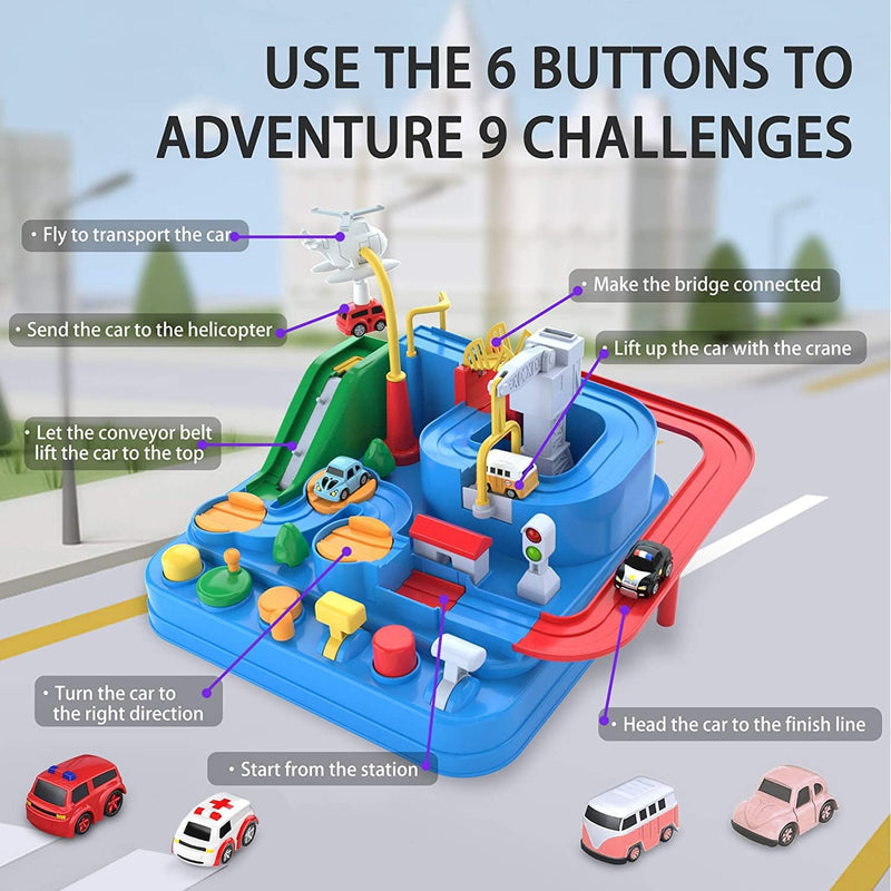 Jouets d'aventure en voiture