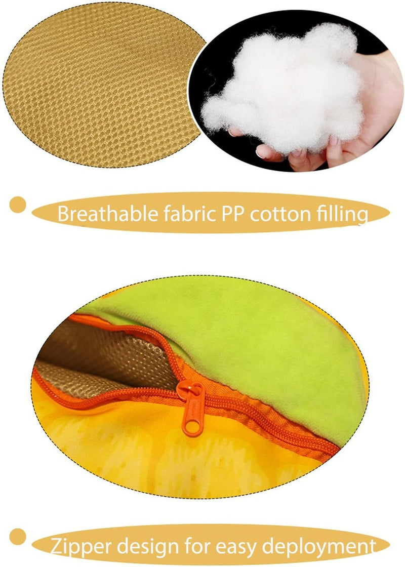 Coussin en peluche burger 3D simulé 