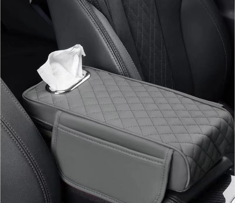 Coussin d'accoudoir de voiture avec boîte à mouchoirs