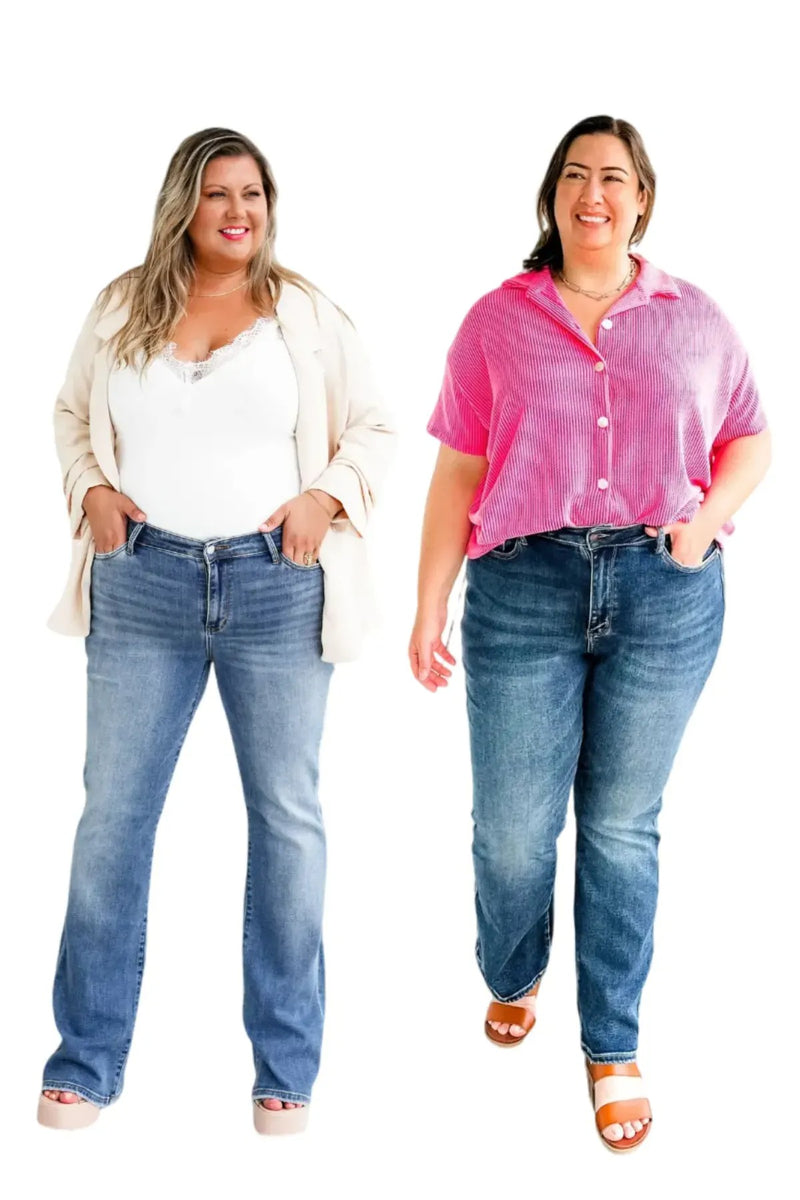 ✨HOT SALE 50% OFF👖New Tummy Control Bootcut Jeans 🔥