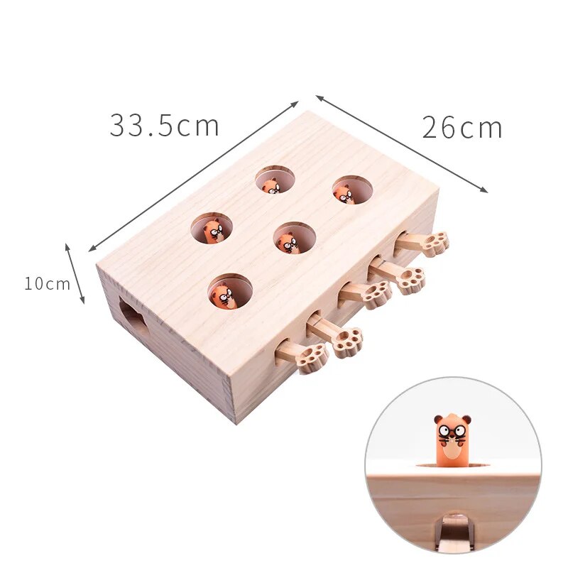 Cat Interactive Wooden Toys Whack