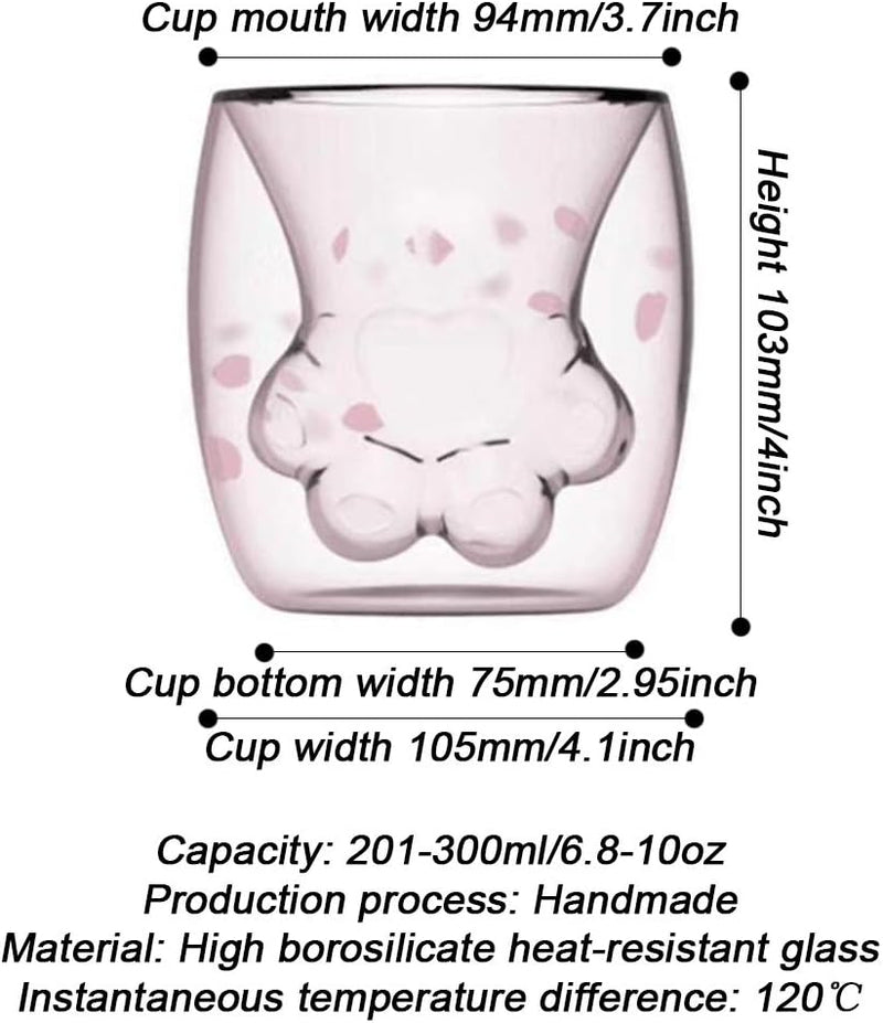 Tasses à café en verre mignonnes 