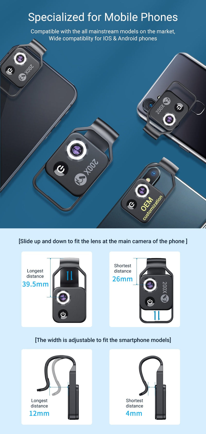 200X Mobile Microscope