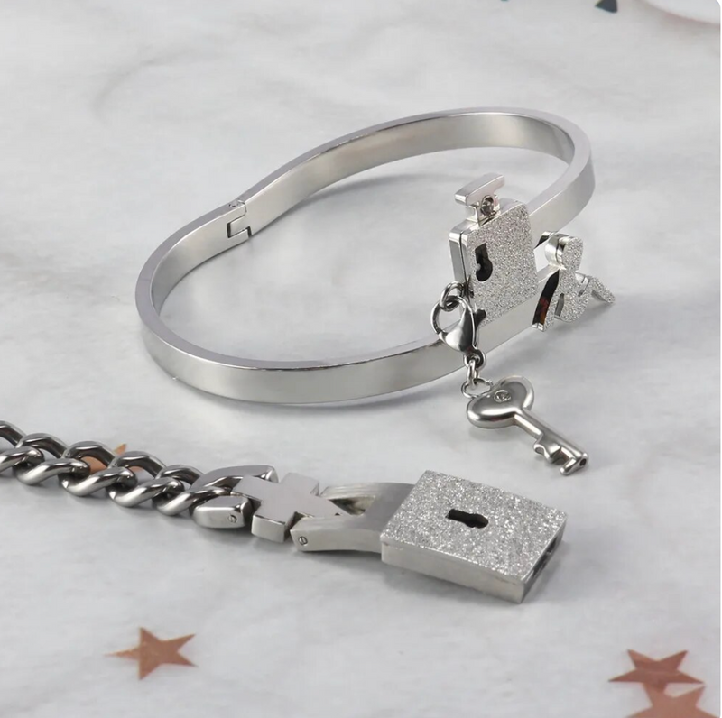 Bracelets Love Heart Key Lock