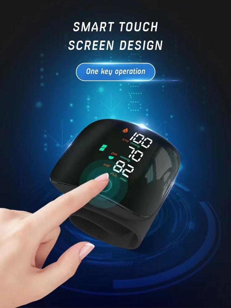 𝐀𝐮𝐭𝐨𝐦𝐚𝐭𝐢𝐜 𝐖𝐫𝐢𝐬𝐭 𝐁𝐏 𝐌𝐨𝐧𝐢𝐭𝐨𝐫™ - Clinically Accurate w/ Large Backlit Display, Adjustable Cuff, Voice Broadcast